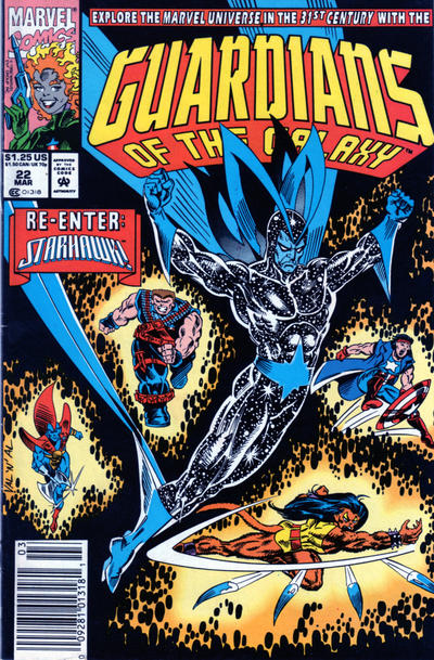 Guardians of the Galaxy 1990 #22 Newsstand ed. - back issue - $4.00