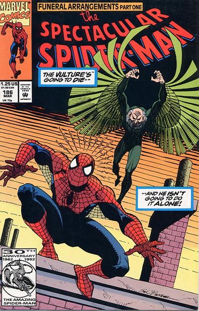 The Spectacular Spider-Man #186 Direct ed. - back issue - $3.00