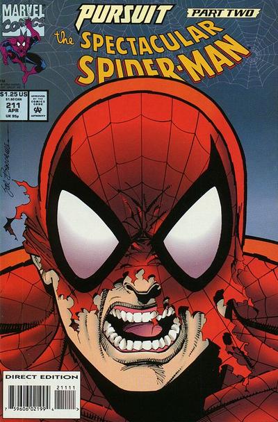The Spectacular Spider-Man #211 Direct Edition - back issue - $3.00