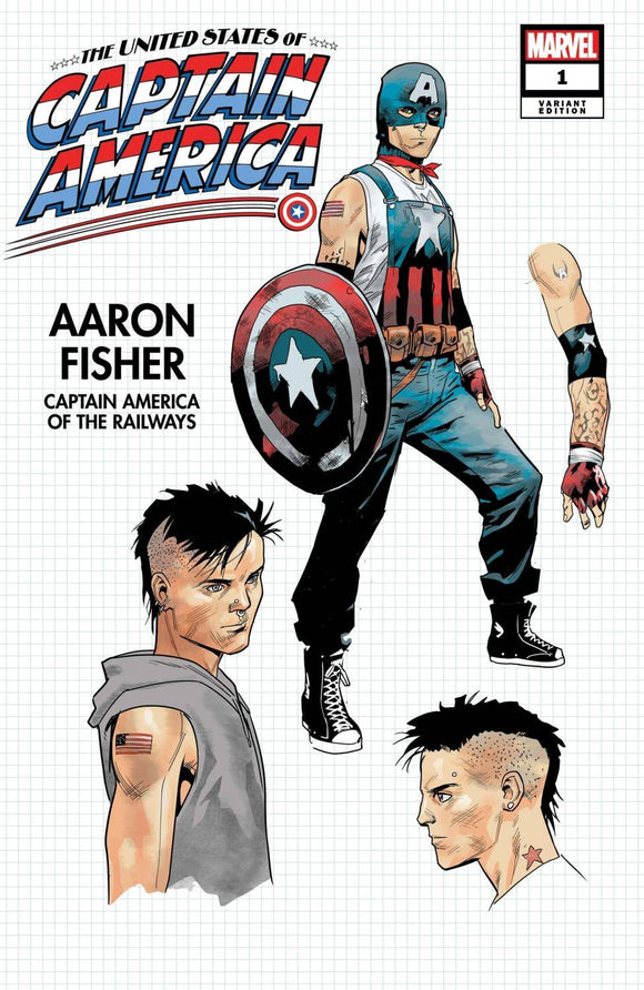 UNITED STATES CAPTAIN AMERICA #1 BAZALDUA DESIGN VAR (OF 5)