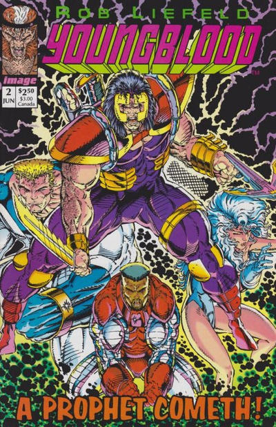 Youngblood 1992 #2 Variant Cover Purple Logo - back issue - $8.00