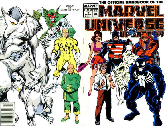 The Official Handbook of the Marvel Universe 1989 #8 Direct ed. - back issue - $4.00
