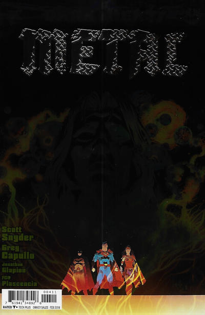 Dark Nights: Metal 2017 #4 Greg Capullo & Jonathan Glapion Cover - back issue - $5.00