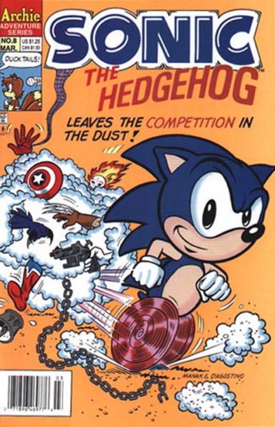 Sonic the Hedgehog 1993 #8 - 7.5 - $16.00