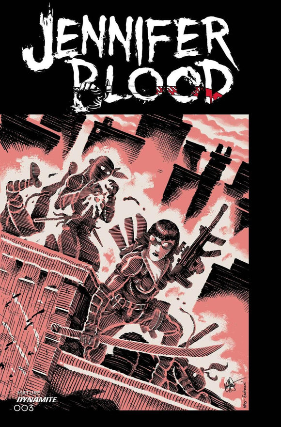 JENNIFER BLOOD #3 CVR L FOC BONUS TMNT HOMAGE HAESER