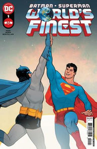 BATMAN SUPERMAN WORLDS FINEST #1 CVR H INC 1:50 EVAN DOC SHANER HIGH FIVE CARD STOCK VAR