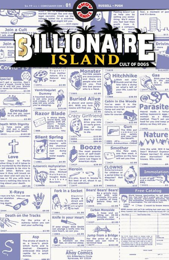 BILLIONAIRE ISLAND CULT OF DOGS #1 CVR B 3 COPY SHANNON WHEELER UNLOCK VAR (OF 6)