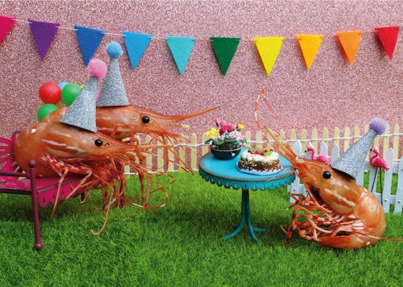 Shrimp Birthday Party Card by Shrimp Whisperer AK