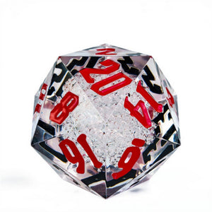 55MM TITAN D20 - SHARP EDGE RED AND BLACK BUBBLES