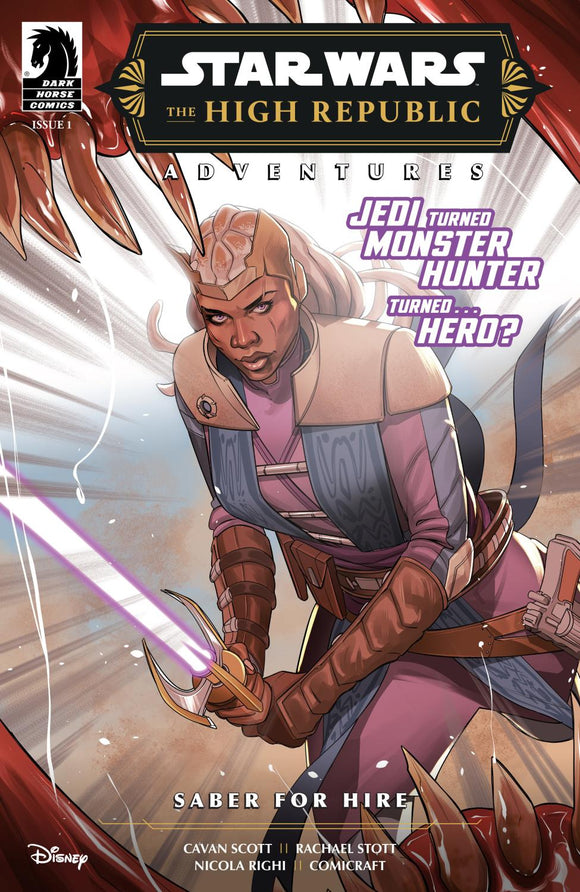 STAR WARS THE HIGH REPUBLIC ADVENTURES--SABER FOR HIRE #1 CVR A RACHAEL STOTT