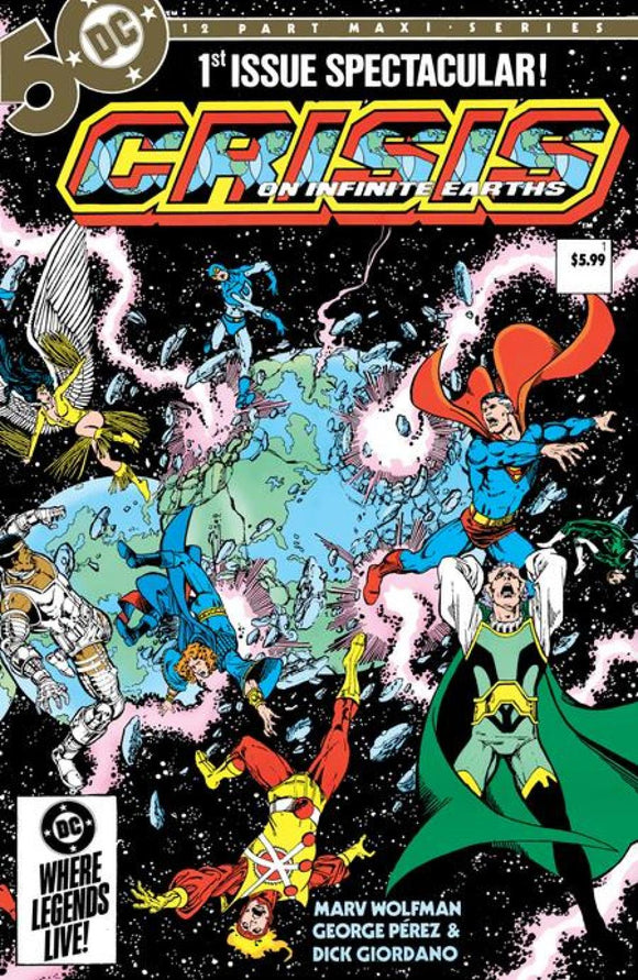 CRISIS ON INFINITE EARTHS #1 FACSIMILE EDITION CVR B GEORGE PEREZ WRAPAROUND FOIL VAR (OF 12)