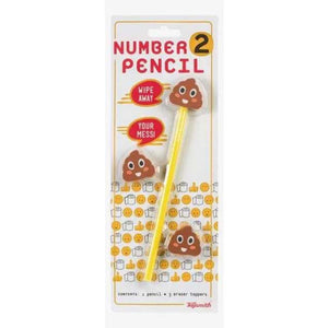 Number 2 Pencils Poop Emoji Novelty Pencil