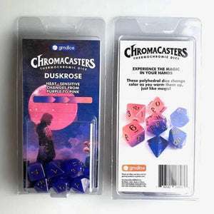 Chromacasters Thermochromic Dice Set - Duskrose Purple to Pink