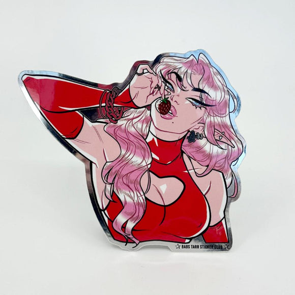 ELF BADDIE STRAWBERRY // STICKER by BABS TARR