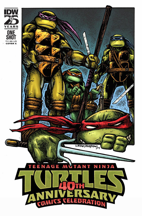 TEENAGE MUTANT NINJA TURTLES 40TH ANNIVERSARY COMICS CELEBRATION COVER A LAIRD AND EASTMAN CVR A