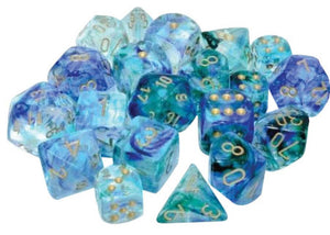 Nebula: Polyhedral Oceanic/gold Luminary 7-Die Set