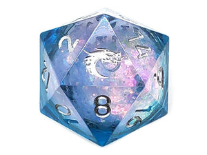 Old School Sharp Edged 22mm D20: Liquid Infused - Twilight Fury