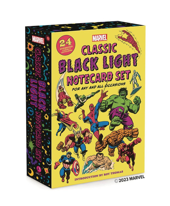 MARVEL CLASSIC BLACK LIGHT NOTECARD SINGLE