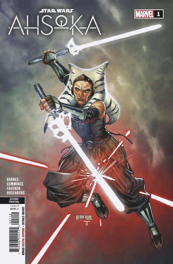 STAR WARS AHSOKA #1 KEN LASHLEY 2ND PRINTING VAR CVR A