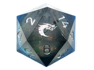 Old School Sharp Edged 22mm D20: Liquid Infused - Midnight Fury