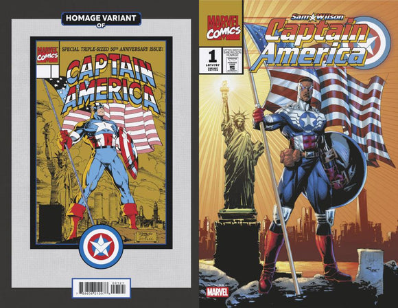 SAM WILSON CAPTAIN AMERICA #1 WHILCE PORTACIO CAPTAIN AMERICA SAM WILSON HOMAGE VAR CVR B