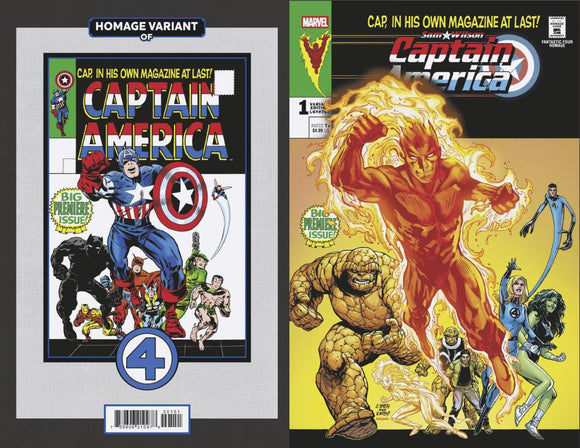 SAM WILSON CAPTAIN AMERICA #1 CORY SMITH FANTASTIC FOUR HOMAGE VAR CVR E