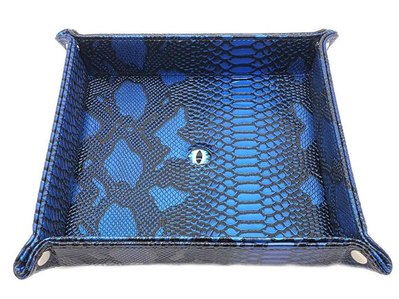 Old School RPG Dragon Eye Rolling Tray: Spectral Dragon - Blue & Black