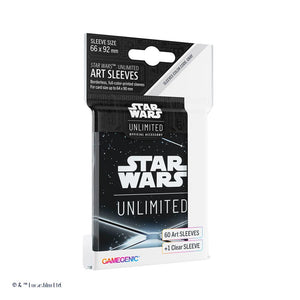 STAR WARS UNLIMITED ART SLEEVES CARD BACK BLACK