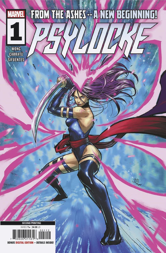 PSYLOCKE #1 RICKIE YAGAWA 2ND PRINTING VAR CVR A