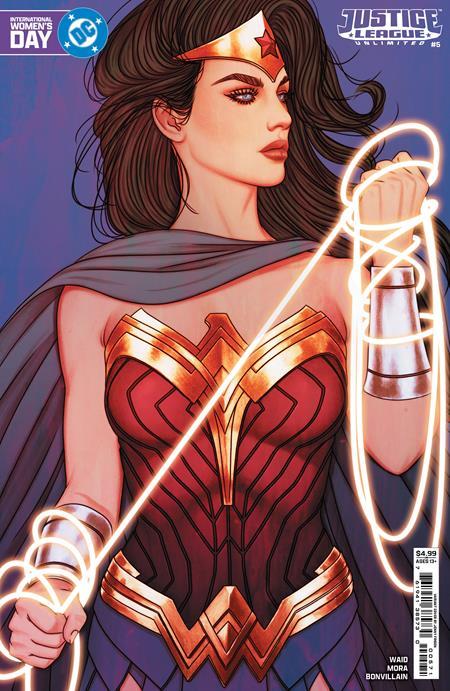 JUSTICE LEAGUE UNLIMITED #5 CVR E JENNY FRISON INTERNATIONAL WOMENS DAY CARD STOCK VAR