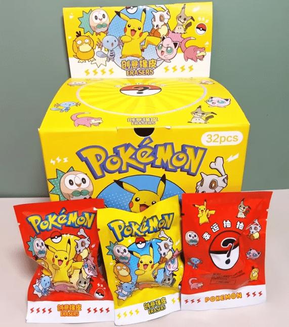 Pokemon Eraser Mystery Bag