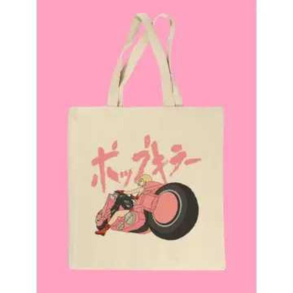 Popkiller Artist Series Sagaken Pink Motorcycle Tote Bag