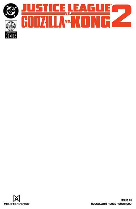 JUSTICE LEAGUE VS GODZILLA VS KONG 2 #1 CVR F BLANK CARD STOCK VAR OF 7