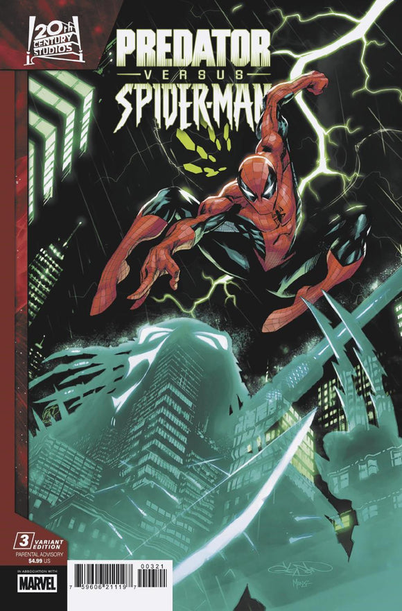 PREDATOR VS SPIDER-MAN #3 PATRICK GLEASON VAR CVR B