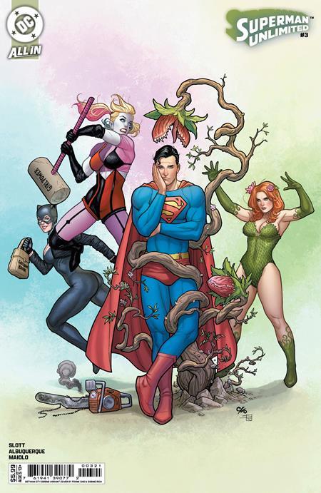 SUPERMAN UNLIMITED #3 CVR E FRANK CHO GOTHAM CITY SIRENS CARD STOCK VAR