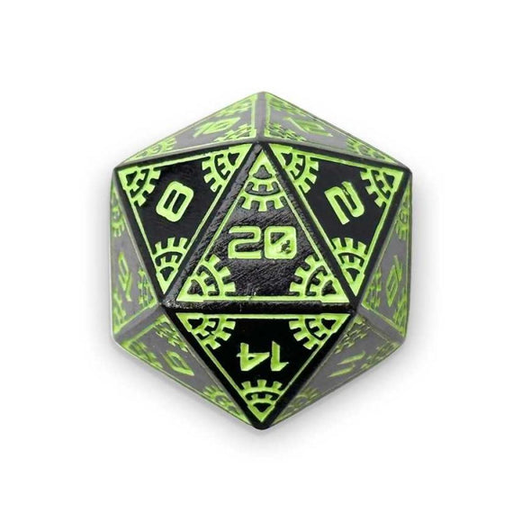 Space Dice Meteor Runestones - 25mm D20 - Aurora Lights