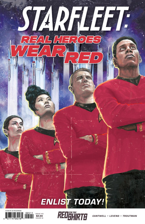 STAR TREK RED SHIRTS #3 VAR B WOODWARD FEDERATION RECRUITMENT CVR B