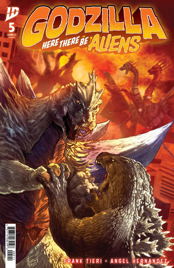 GODZILLA HERE THERE BE ALIENS #5 COVER A PE CVR A