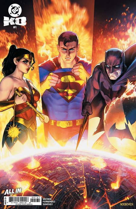 DC KO #1 CVR M INC 1:25 NOOBOVICH CARD STOCK VAR OF 4 1:25 INCV