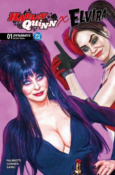 HARLEY QUINN X ELVIRA #1 CVR Y INC 1:10 MARK SPEARS PINK FOC BONUS VAR 1:10 INCV
