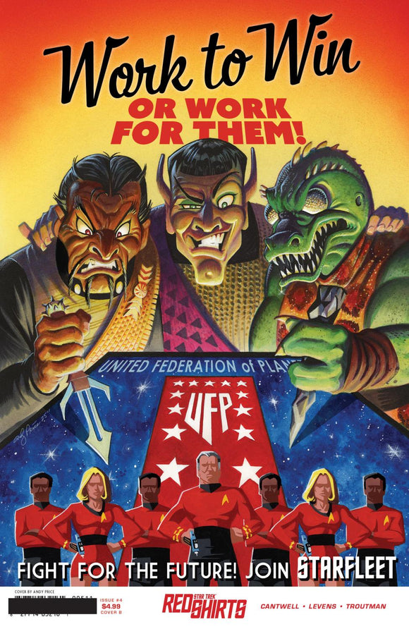 STAR TREK RED SHIRTS #4 VAR B PRICE FEDERATION RECRUITMENT CVR B