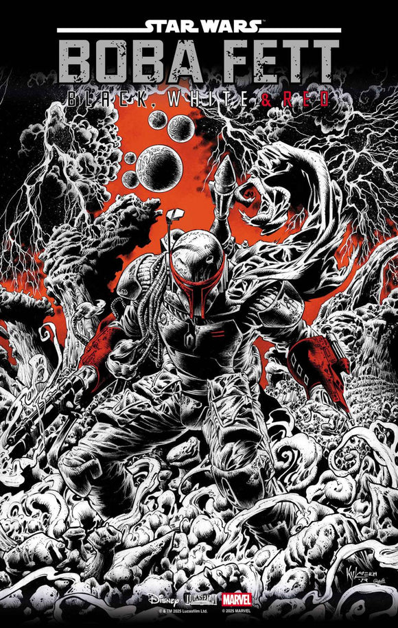 STAR WARS BOBA FETT - BLACK WHITE AND RED #2 KYLE HOTZ VAR 1:25 INCV