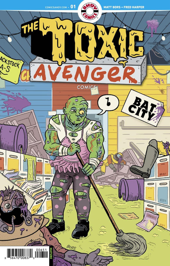 TOXIC AVENGER COMICS #1 BAT CITY EXCLUSIVE COVER SIGNED BY MATT BORS