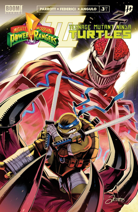 MIGHTY MORPHIN POWER RANGERS TEENAGE MUTANT NINJA TURTLES III #3 A MAIN DRESSED ZONNO CVR A