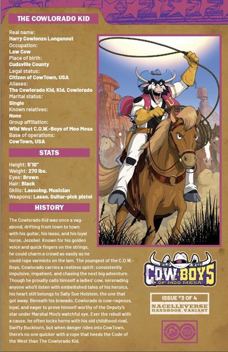 WILD WEST COW-BOYS OF MOO MESA #3 CVR C PATRICK SPAZIANTE HANDBOOK VAR (OF 4)