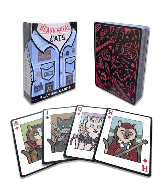 HEAVY METAL CATS PLAYING CARDS