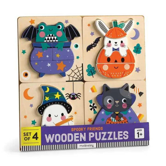 Spooky Friends Set of 4 Wood Puzzles