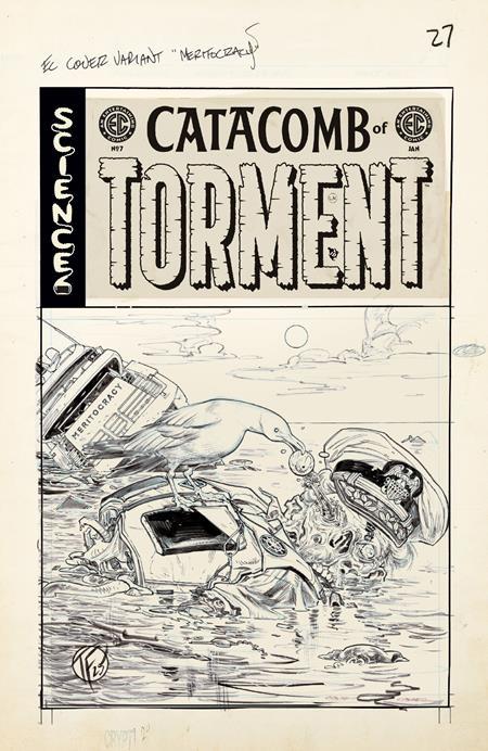 EC CATACOMB OF TORMENT #7 CVR D INC 1:20 TOM FOWLER B&W ARTIST EDITION VAR