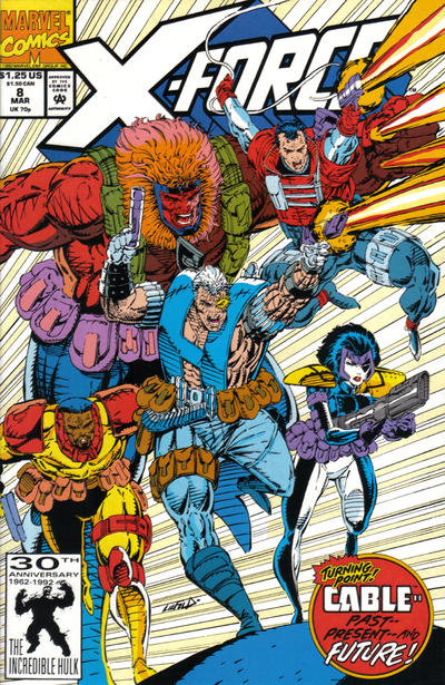X-Force 1991 #8 Direct ed. - back issue - $5.00