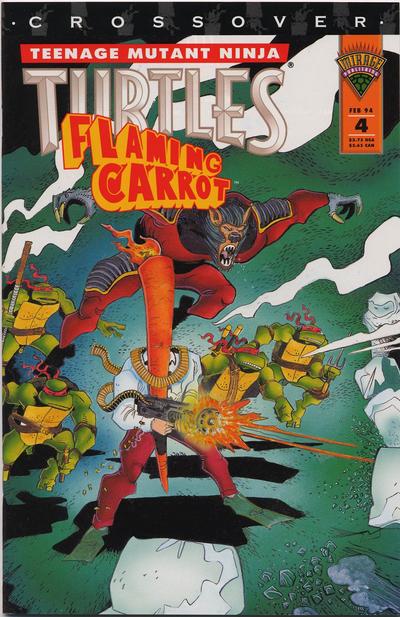 Teenage Mutant Ninja Turtles/Flaming Carrot Crossover 1993 #4 - back issue - $4.00